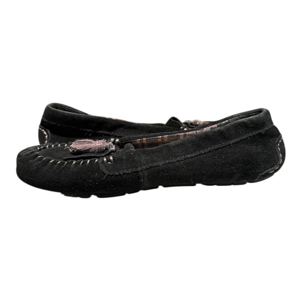 UGG 1005475 Lizzy Moccasin Slippers Black Women's Size 8 Tassels Slip On - Picture 7 of 9